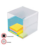 Deflecto Stackable Cube Organizer, 6 x 6 x 6, Clear view 1