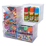 Deflecto Stackable Cube Organizer, 6 x 6 x 6, Clear view 5