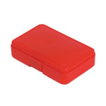 Deflecto Antimicrobial Pencil Box, 7.97 x 5.43 x 2.02, Red view 2