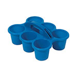 Deflecto Little Artist Antimicrobial Six-Cup Caddy, Blue view 2