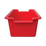 Deflecto Antimicrobial Rectangle Storage Bin, Red view 4