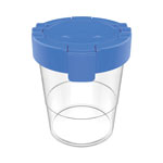 Deflecto Antimicrobial No Spill Paint Cup, 3.46 w x 3.93 h, Blue view 2