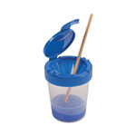 Deflecto Antimicrobial No Spill Paint Cup, 3.46 w x 3.93 h, Blue view 4
