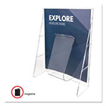 Deflecto Stand-Tall Wall-Mount Literature Rack, Magazine, 9.13w x 3.25d x 11.88h, Clear view 4