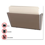 Deflecto Unbreakable DocuPocket Wall File, Letter, 14 1/2 x 3 x 6 1/2, Smoke view 2