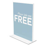 Deflecto Classic Image Double-Sided Sign Holder, 8 1/2 x 11 Insert, Clear view 1