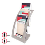 Deflecto 3-Tier Literature Holder, Leaflet Size, 6.75w x 6.94d x 13.31h, Silver view 4