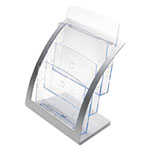 Deflecto 3-Tier Literature Holder, Leaflet Size, 11.25w x 6.94d x 13.31h, Silver view 5