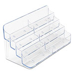 Deflecto 8-Pocket Business Card Holder, 400 Card Cap, 7 7/8 x 3 3/8 x 3 1/2, Clear view 2