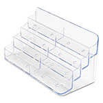 Deflecto 8-Pocket Business Card Holder, 400 Card Cap, 7 7/8 x 3 3/8 x 3 1/2, Clear view 3