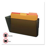 Deflecto DocuPocket Stackable Wall Pocket, Letter, 13 x 7 x 4, Smoke view 2