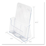 Deflecto DocuHolder for Countertop/Wall-Mount, Magazine, 9.25w x 3.75d x 10.75h, Clear view 3
