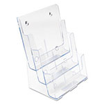 Deflecto 3-Compartment DocuHolder, Magazine Size, 9.5w x 6.25d x 12.63, Clear view 1