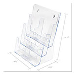 Deflecto 6-Compartment DocuHolder, Leaflet Size, 9.63w x 6.25d x 12.63h, Clear view 5