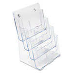 Deflecto 4-Compartment DocuHolder, Magazine Size, 9.38w x 7d x 13.63h, Clear view 5