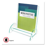 Deflecto Euro-Style DocuHolder, Magazine Size, 9.81w x 6.31d x11h, Green Tinted view 1