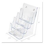 Deflecto 4-Compartment DocuHolder, Booklet Size, 6.88w x 6.25d x 10h, Clear view 2