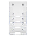 Deflecto 4-Compartment DocuHolder, Booklet Size, 6.88w x 6.25d x 10h, Clear view 3