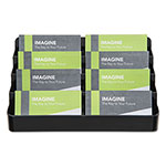 Deflecto 8-Tier Recycled Business Card Holder, 400 Card Cap, 7 7/8 x 3 7/8 x 3 3/8, Black view 2