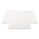 Deflecto EconoMat Occasional Use Chair Mat for Low Pile Carpet, 45 x 53, Wide Lipped, Clear view 5