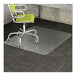 Deflecto EconoMat Occasional Use Chair Mat for Low Pile Carpet, 45 x 53, Rectangular, Clear view 1