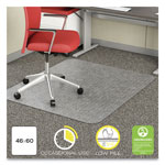 Deflecto EconoMat Occasional Use Chair Mat, Low Pile Carpet, Roll, 46 x 60, Rectangle, Clear orginal image