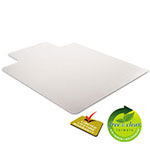 Deflecto SuperMat Frequent Use Chair Mat, Med Pile Carpet, Flat, 36 x 48, Lipped, Clear view 2