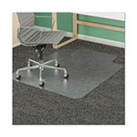 Deflecto SuperMat Frequent Use Chair Mat for Medium Pile Carpet, 45 x 53, Wide Lipped, Clear view 2