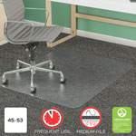 Deflecto SuperMat Frequent Use Chair Mat, Med Pile Carpet, 45 x 53, Beveled Rectangle, Clear view 5