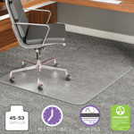 Deflecto ExecuMat All Day Use Chair Mat for High Pile Carpet, 45 x 53, Wide Lipped, Clear view 4