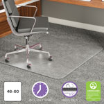 Deflecto ExecuMat All Day Use Chair Mat for High Pile Carpet, 46 x 60, Rectangular, Clear view 3
