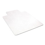 Deflecto EconoMat All Day Use Chair Mat for Hard Floors, 45 x 53, Wide Lipped, Clear view 2