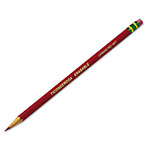 Dixon Ticonderoga Erasable Colored Pencils, 2.6 mm, 2B (#1), Carmine Red Lead, Carmine Red Barrel, Dozen view 1