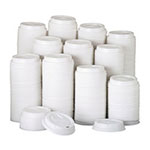 Dixie White Dome Lid Fits 10-16oz Perfectouch Cups, 12-20oz Hot Cups, WiseSize, 500/CT view 1