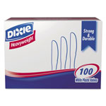 Dixie Plastic Cutlery, Heavyweight Knives, White, 1,000/Carton orginal image