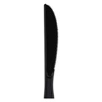 Dixie Plastic Cutlery, Heavy Mediumweight Knives, Black, 1000/Carton view 4