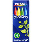 Prang Crayons, Green, Red, Yellow, Blue, 4/Pack view 1