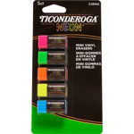 Dixon Ticonderoga Neon Mini Erasers - Neon Pink, Neon Green, Neon Orange, Neon Yellow, Neon Blue - Vinyl - 5 / Pack - Latex-free, Soft, Smudge-free, Residue-free, Non-abrasive, Non-tearing, Non-toxic view 2