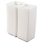 Dart Carryout Food Container, Foam, 3-Comp, White, 8 x 7 1/2 x 2 3/10, 200/Carton view 1