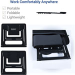 First-Base Portable Laptop Stand With 6 Height Levels, Notebook, Tablet Support, Aluminum Alloy, Black view 2