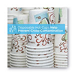 Dixie PerfecTouch Paper Hot Cups, 20 oz, Coffee Haze Design, 25/Pack view 1