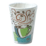 Dixie PerfecTouch Paper Hot Cups, 12 oz, Coffee Haze Design, Individually Wrapped, 1,000/Carton orginal image