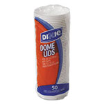 Dixie Dome Drink-Thru Lids,10-16 oz Perfectouch;12-20 oz WiseSize Cup, White, 50/Pack view 1