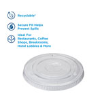 Dixie Cold Drink Cup Lids, Fits 16 oz Plastic Cold Cups, Clear, 100/Sleeve, 10 Sleeves/Carton view 1