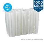 Dixie Cold Drink Cup Lids, Fits 16 oz Plastic Cold Cups, Clear, 100/Sleeve, 10 Sleeves/Carton view 2