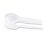 Dixie Plastic Cutlery, Heavy Mediumweight Teaspoons, White, 100/Box view 2