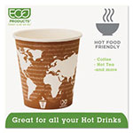 Eco-Products World Art Renewable Compostable Hot Cups, 10 oz., 50/PK, 20 PK/CT view 1