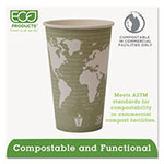 Eco-Products World Art Renewable Compostable Hot Cups, 16 oz., 50/PK, 20 PK/CT view 1