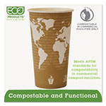 Eco-Products World Art Renewable Compostable Hot Cups, 20 oz., 50/PK, 20 PK/CT view 3