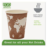 Eco-Products World Art Renewable Compostable Hot Cups, 8 oz., 50/PK, 20 PK/CT view 1